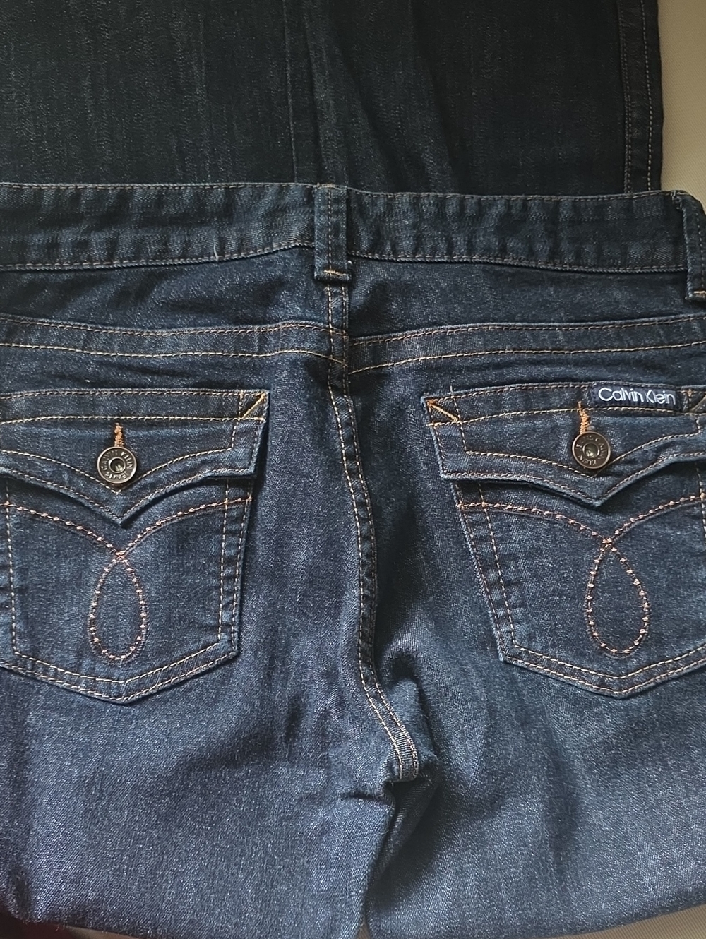 Calvin Klein Jeans Dark Blue Bootcut Women's Jeans - Picture 3 of 6